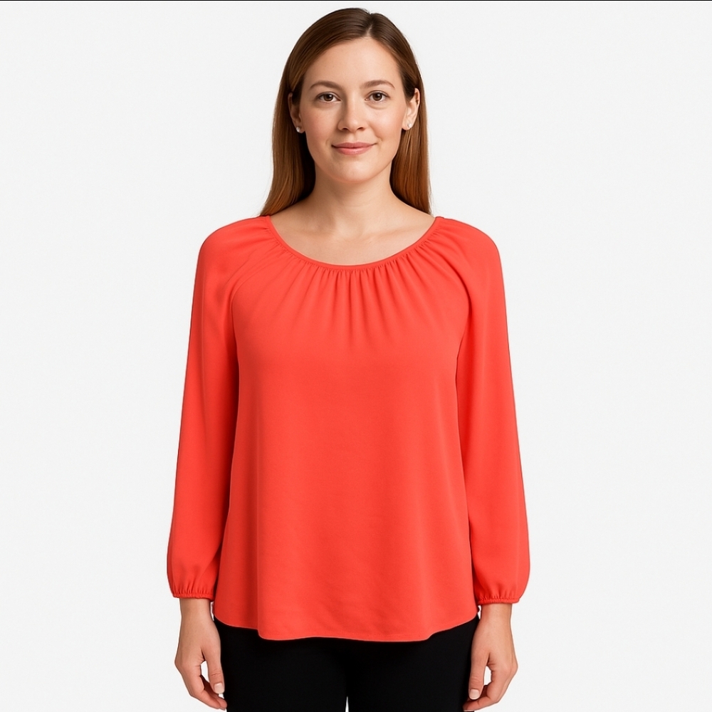 Old Navy Coral Flowy Scoop Neck Blouse Size XL